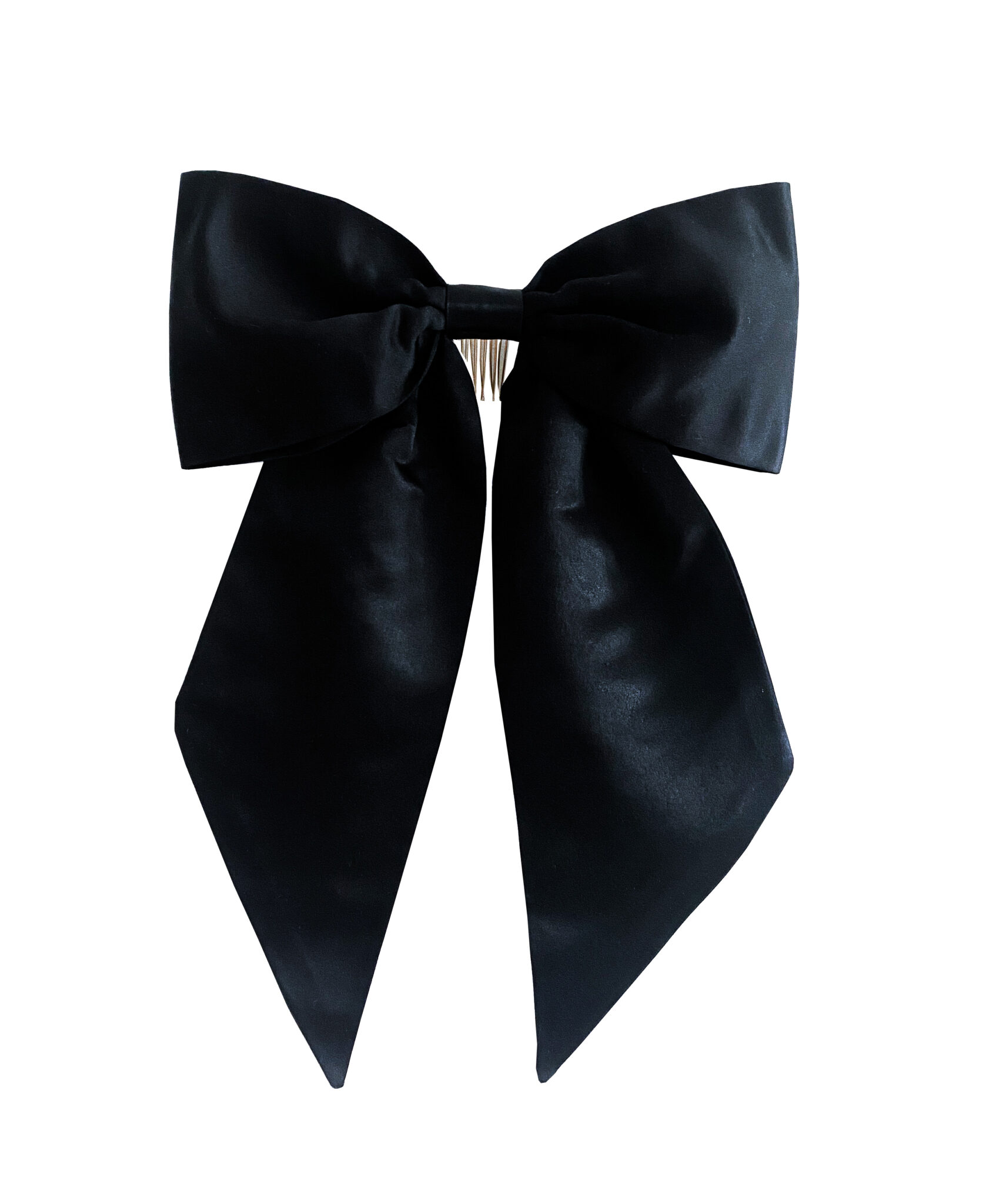 Large black silk duchesse bow | Sophie & Luna